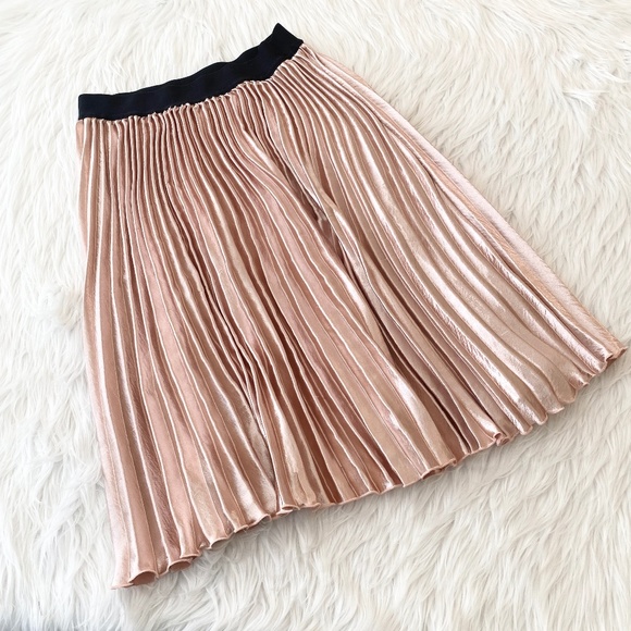 Dresses & Skirts - Pink Shiny Pleated Skirt